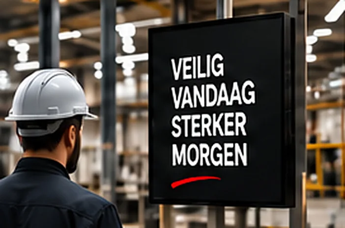 Veiligheidsscherm in een productiehal